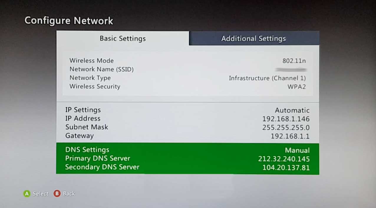 Xbox dns clearance