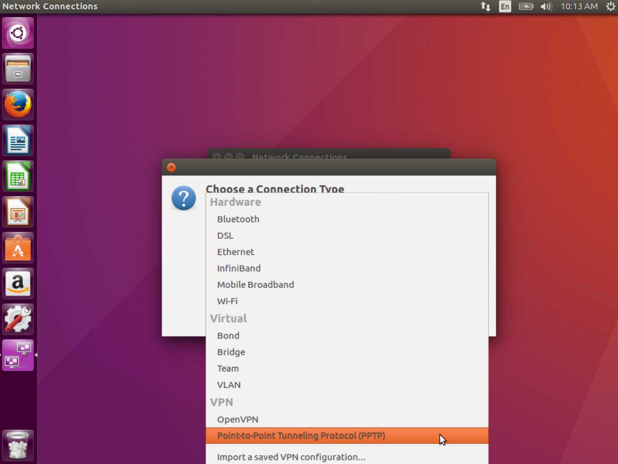 Ubuntu pptp client настройка