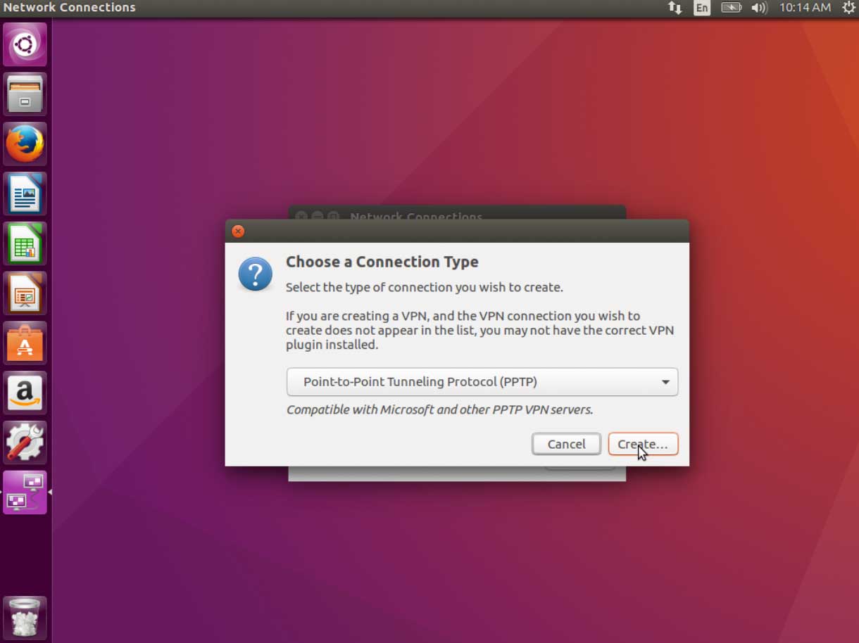 Ubuntu pptp client настройка